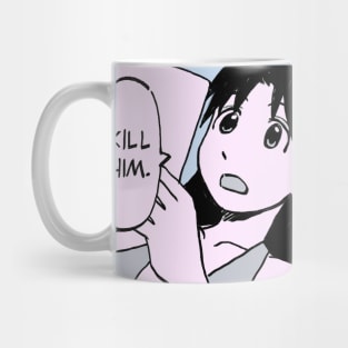 yukari sensei reading on the beach says kill him Mug